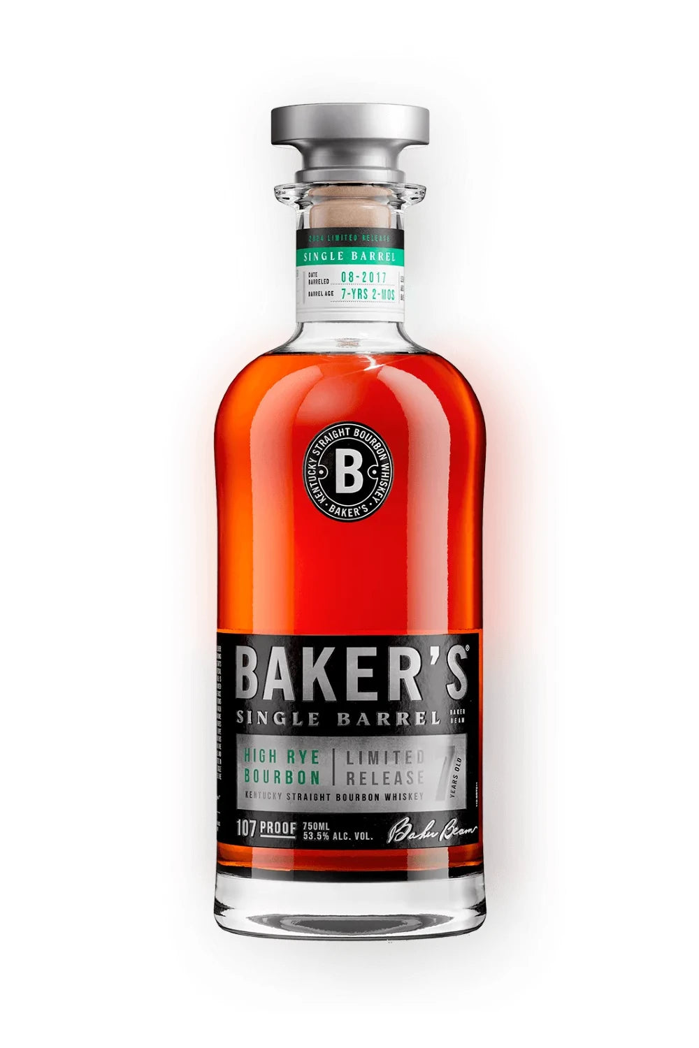 Baker's Single Barrel High Rye 7 Year Old Kentucky Straight Bourbon Whiskey