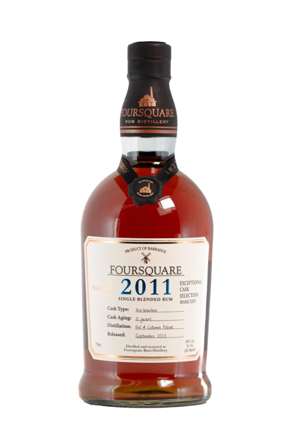 Foursquare Rum Distillery Exceptional Cask Selection 2011 Single Blended Rum Aged 12 Years