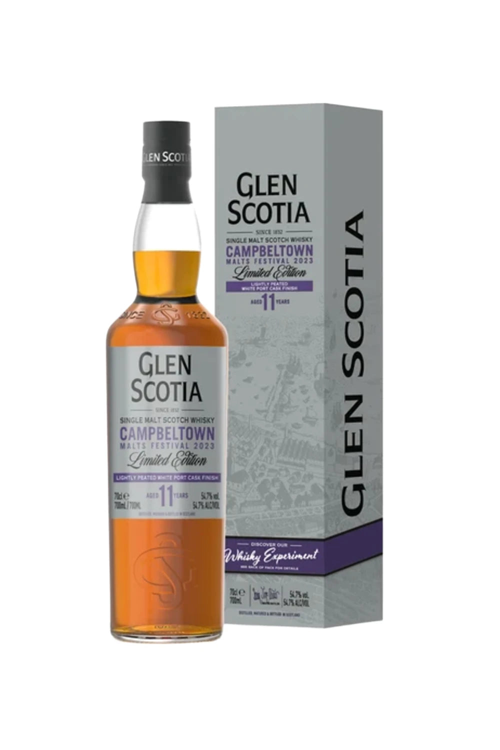 Glen Scotia Vintage Malts Festival Lightly Peated White Port Cask Finish 11 Year Old Single Malt Scotch Whisky