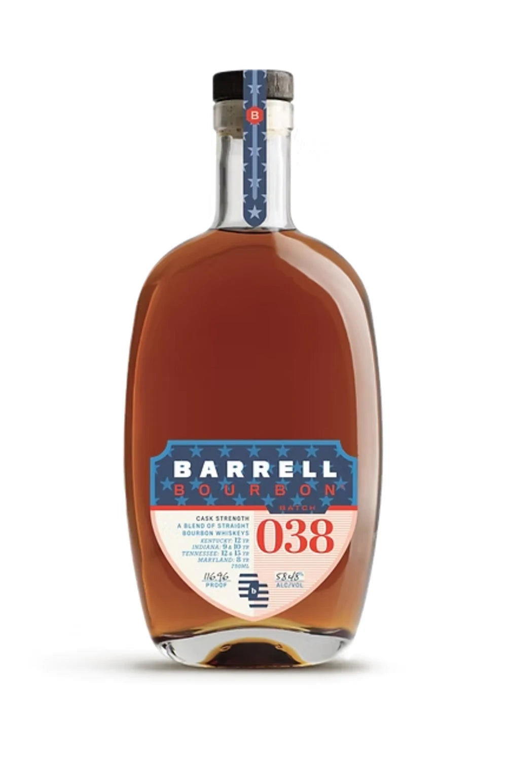 Barrell Craft Spirits Batch 038 250th Anniversary Edition Cask Strength Blend of Straight Bourbon Whiskeys