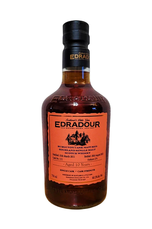 Edradour 10 Years Old Burgundy Cask Matured Cask Strength