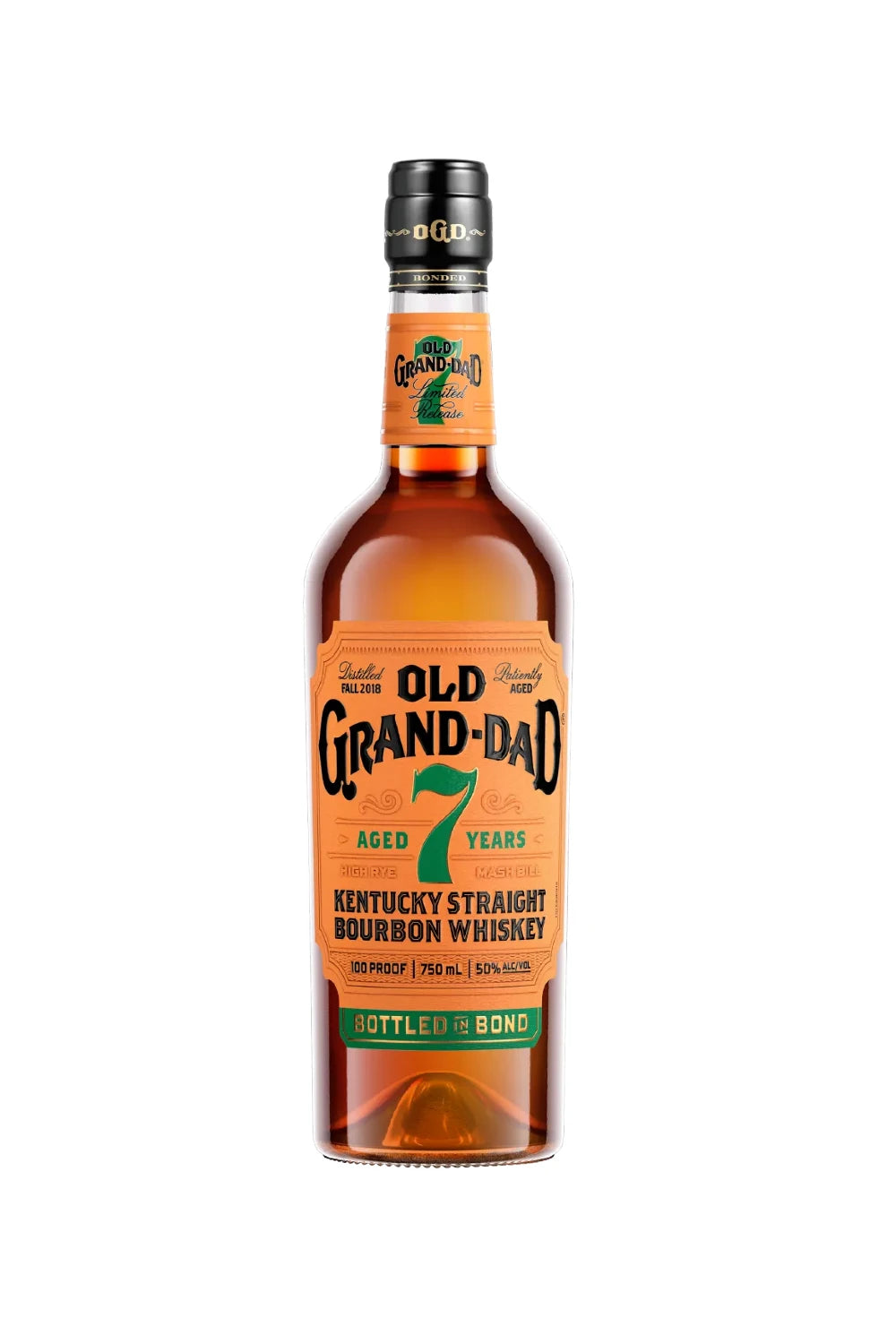 Old Grand Dad Bottle in Bond High Rye 7 Year Old Kentucky Straight Bourbon Whiskey