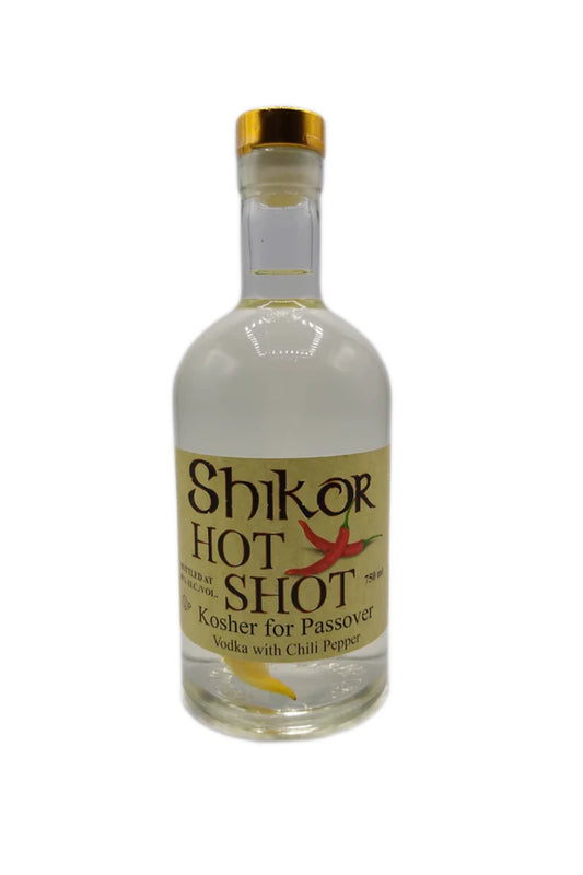 Shikor Hot Shot Vodka with Chili Pepper Kosher for Passover