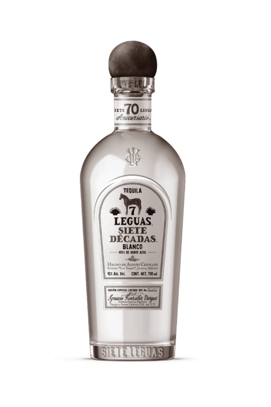 Siete 7 Leguas Tequila Decadas Blanco Agave Criollos